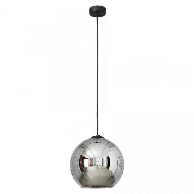 Lampa wisząca Polaris E27 czarna/chrom 9056