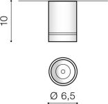PLAFON lampa sufitowa BILL 10W AZ3376 Azzardo Nowoczesna tuba 10 cm czarna 4000K - 3