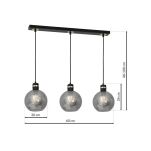 Lampa wisząca OMEGA BLACK/GOLD 3xE27 MLP6531  - 4