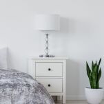 Lampa stołowa REA RLT93163-1B Zuma Line Podstawa ze szklanymi kulami czarny abażur 63 cm  - 2