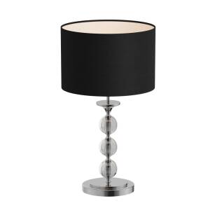 Lampa stołowa REA RLT93163-1B Zuma Line Podstawa ze szklanymi kulami czarny abażur 63 cm 