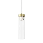 Lampa wisząca GEM P0389-01D-0FD2 Zuma Line Szklana tuba z kryształkami antyczny brąz - 2