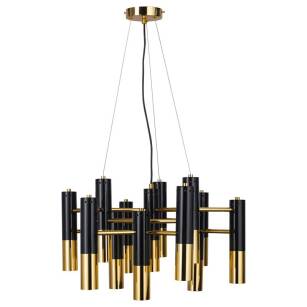 Lampa wisząca GOLDEN PIPE-13 czarno złota 60 cm ST-5719-13