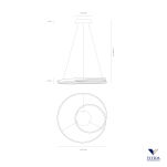 Lampa wisząca CIRCUIT 0032.30.SA DIM Vivida International Stylowa fantazyjna beżowa IP65 - 2