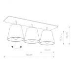 Plafon Awinion III 3xE27 szary 9717 - 2