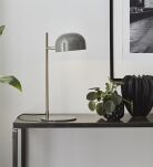 Lampa stołowa POSE 107936 Markslojd skandynawski styl  szary klosz  mosiężna podstawa - 2