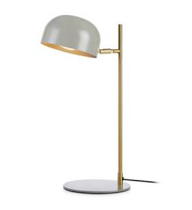 Lampa stołowa POSE 107936 Markslojd skandynawski styl  szary klosz  mosiężna podstawa