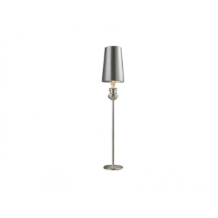 Lampa podłogowa BAROCO FLOOR AZ0309 Azzardo Stylowa srebrna tkanina / metal wysokość 173 cm