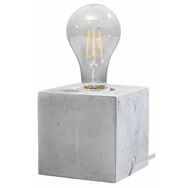 Atrakcyjna Lampa biurkowa ARIZ Beton szary E27 SOLLUX LIGHTING SL.0683