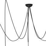 Lampa wisząca SPIDER V 6788 Nowodvorski CZARNA pięcioramienna opleciony kabel - 3