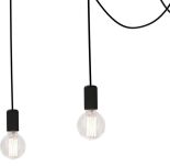 Lampa wisząca SPIDER V 6788 Nowodvorski CZARNA pięcioramienna opleciony kabel - 4