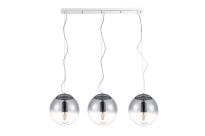 Lampa wisząca IRIS LINE AZ3103 Azzardo Nowoczesna 3 szklane klosze zwisające z podłużnej podsufitki - 2