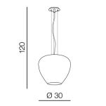 Lampa wisząca BALORO M AZ3180 Azzardo Gustowny złoty klosz ze szkła nowoczesna  - 3