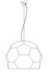Lampa wisząca DOME półtransparentna 80 cm półokrąg Step into design  ST-4001 - 4