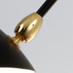 Lampa ścienna CRANE-2W czarna 175 cm W8702 kinkiet duży nowoczesny ścięte klosze - 2