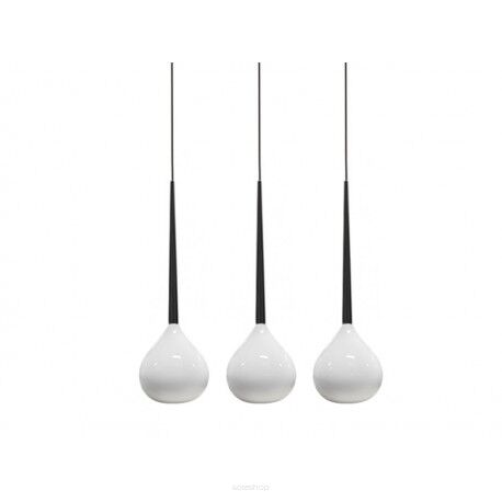 Lampa wisząca AGA 3 AZ1065 Azzardo Podłużna podsufitka z trzema gustownymi zwisami w kolorze białym