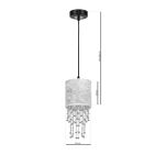 Lampa wisząca ALMERIA SILVER/BLACK MILAGRO MLP6434 - 2