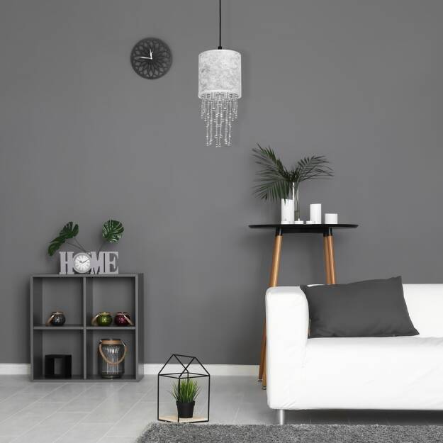 Lampa wisząca ALMERIA SILVER/BLACK MILAGRO MLP6434