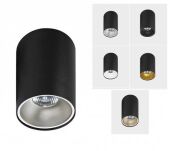 Lampa sufitowa plafon REMO AZ0818 Azzardo Tuba o wysokości 14 cm wykończona w kolorze CZARNYM - 3