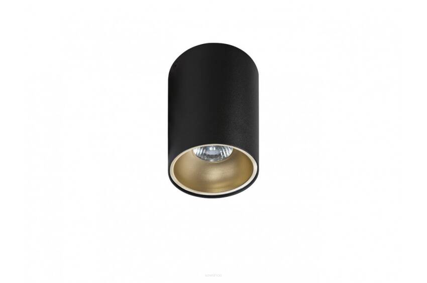 Lampa sufitowa plafon REMO AZ0818 Azzardo Tuba o wysokości 14 cm wykończona w kolorze CZARNYM