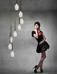 Lampa wisząca IZZA 8 AZ0160 Azzardo Kielichowe klosze w kolorze białym ciekawa kompozycja - 2