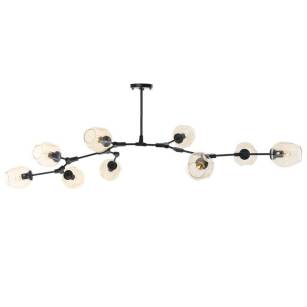 Lampa wisząca MODERN ORCHID-9 bursztynowo czarna 150 cm ST-1232-9