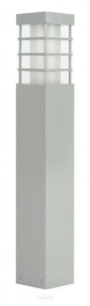 Lampa stojąca słupek ogrodowy RADO II 2 AL SU-MA 50 cm wysokości srebrny