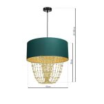 Lampa wisząca ALMERIA GREEN/GOLD MILAGRO MLP6452  - 3
