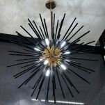 P0491-09C-F7BC URCHIN LAMPA WISZĄCA CZARNO-ZŁOTA ZUMALINE - 3