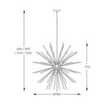 P0491-09C-F7BC URCHIN LAMPA WISZĄCA CZARNO-ZŁOTA ZUMALINE - 4