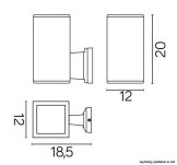 Kinkiet zewnętrzny  ADELA 8002 AL SU-MA SREBRNY ALUMINIOWY - 6