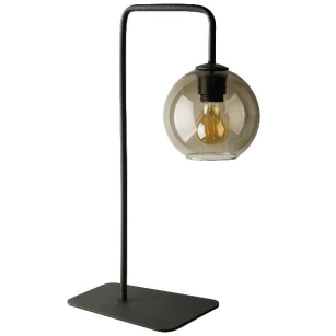 Lampa stołowa MONACO 9308 Nowodvorski Prosta czarna podstawa szklany klosz 