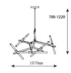 Lampa wisząca STICKS-10 czarna modernistyczna świecące klosze w kształcie podłużnych rurek - 4