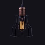 Lampa wisząca WORKSHOP 6336 Nowodvorski  RETRO  czarny-miedź średnica 15 cm - 2