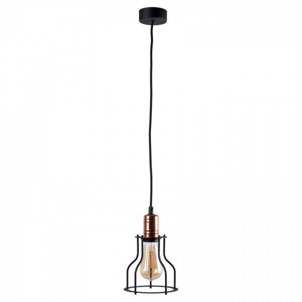 Lampa wisząca WORKSHOP 6336 Nowodvorski  RETRO  czarny-miedź średnica 15 cm