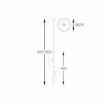 Lampa wisząca złota ARCTURUS 5 zwis G9 - P0574-05E-F7AA Zuma Line - 3
