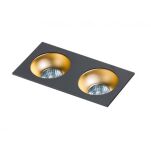 Lampa wpuszczana HUGO 2 DOWNLIGHT AZ1740 Azzardo Podwójna minimalistyczna i techniczna w kolorze czarnym - 2