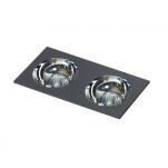 Lampa wpuszczana HUGO 2 DOWNLIGHT AZ1740 Azzardo Podwójna minimalistyczna i techniczna w kolorze czarnym - 3