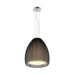 Lampa wisząca PICO MD9023-1L Zuma Line Dwuczęściowy klosz 30 cm czarno / biały - 2