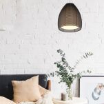 Lampa wisząca PICO MD9023-1L Zuma Line Dwuczęściowy klosz 30 cm czarno / biały - 3