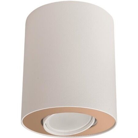 Lampa sufitowa natynkowa SET 8896 Nowodvorski Tuba wys. 12 cm regulowana BIAŁO-ZŁOTA