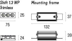 SHIFT 1.3 WP Trimless - Rama montażowa (WYMAGANA !!) LABRA 4.1334