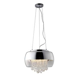 Lampa wisząca LUNA chrom metalizowane szkło MILAGRO ML3801  