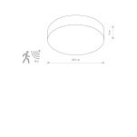 Plafon z czujnikiem ruchu Arena 3xE14 biały Ø40,5cm 10186 - 2