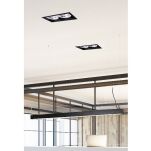 Lampa sufitowa MOD II 9416 Nowodvorski Wpuszczana podwójna CZARNA - 3