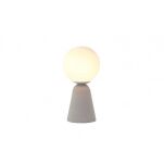 Lampa stołowa NEWTON B TABLE AZ3462 Azzardo  Fantazyjna betonowa podstawa i szklany klosz jasno-szara - 2