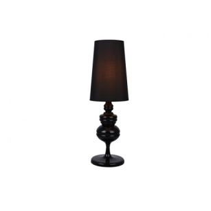 Lampa stołowa/biurkowa BAROCO TABLE AZ2162 Azzardo Nietypowa w kolorze czarnym z abażurem z tkaniny