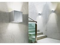 Lampa ścienna kinkiet MARS WALL AZ0895 Azzardo Geometryczny kostka wykończona w kolorze aluminium - 3