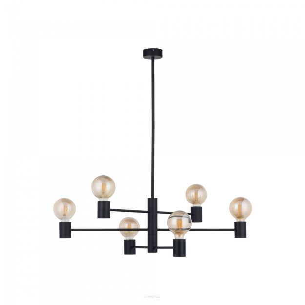 Lamp wisząca / żyrandol Radius VI 6xE27 czarna 7932