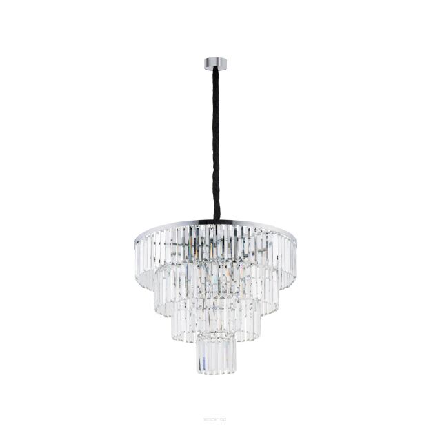 Lamp wisząca / żyrandol Cristal L 12xE14 chrom/kryształ 7615